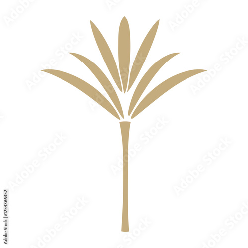Aesthetic palm tree logo illustration minimalist botanical vector