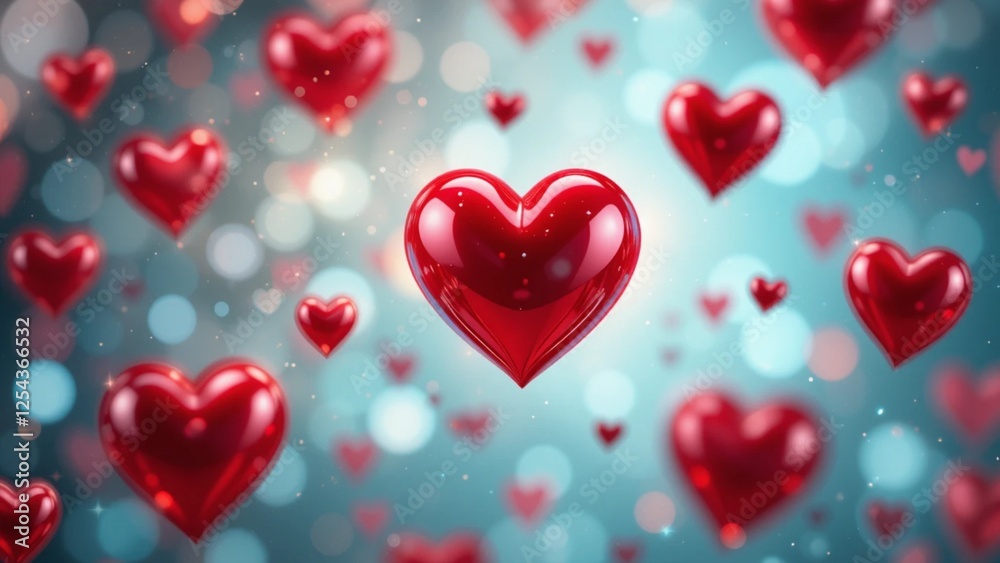 Heart with Red background Heart with Red background