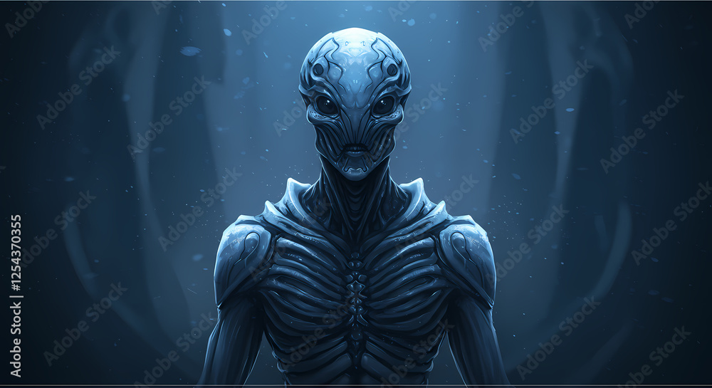 alien with a humanoid form and a chitinous exoskeleton generative ai alien with a humanoid form and a chitinous exoskeleton generative ai