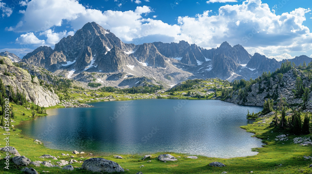 Fototapeta premium mountain lake in the alps