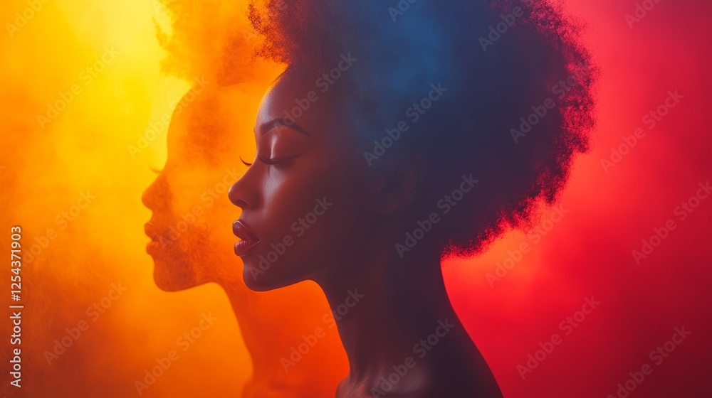 Colorful abstract representation of multiracial unity, symbolizing diversity and harmony in a minimal composition Colorful abstract representation of multiracial unity, symbolizing diversity and harmony in a minimal composition