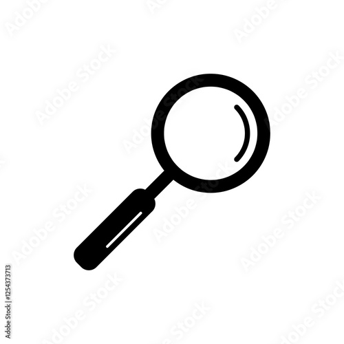 Magnifying glass search icon.vector flat black simple illustration for web and app..eps
