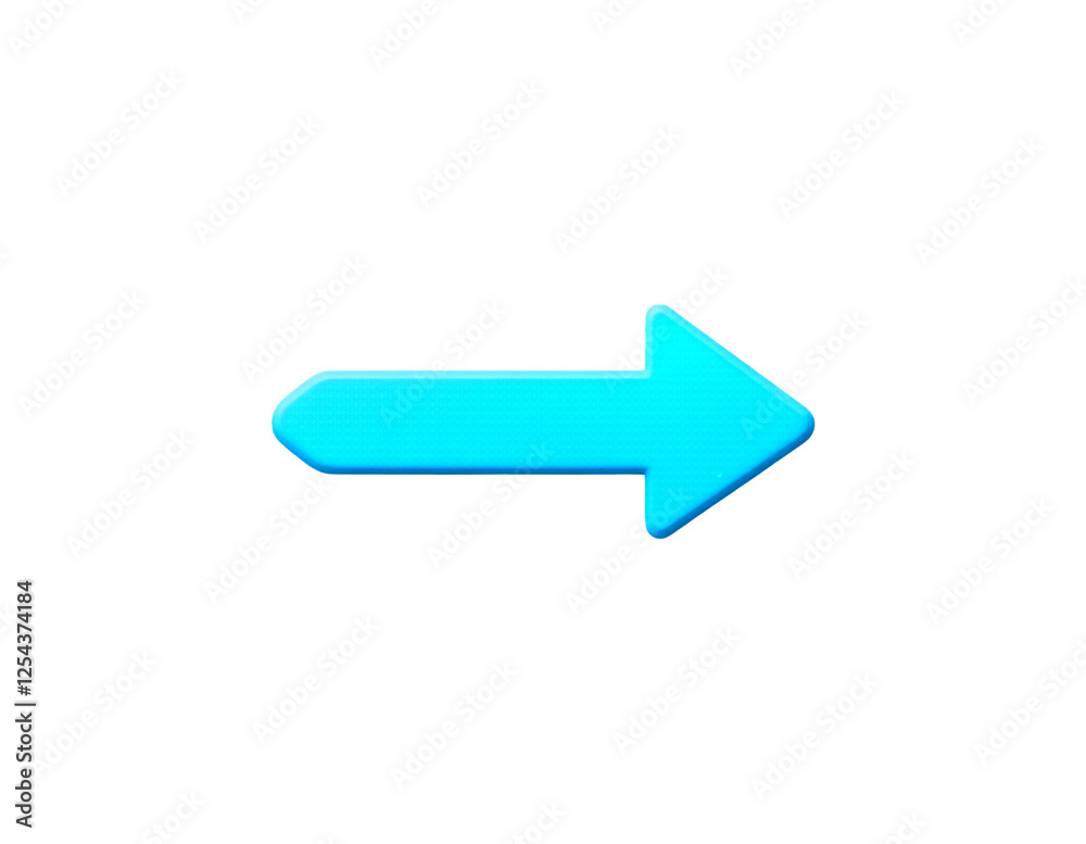 Isolated Aqua Arrow Pointing Right on a Plain transparent background. Generative Ai. Isolated Aqua Arrow Pointing Right on a Plain transparent background. Generative Ai.