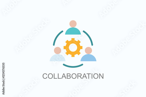 Collaboration Icon Or Logo Isolated Illustration