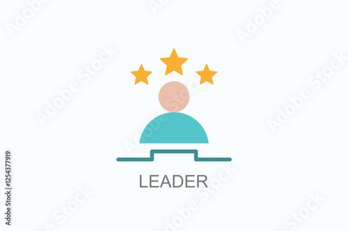 Leader Icon Or Logo Isolated Illustration