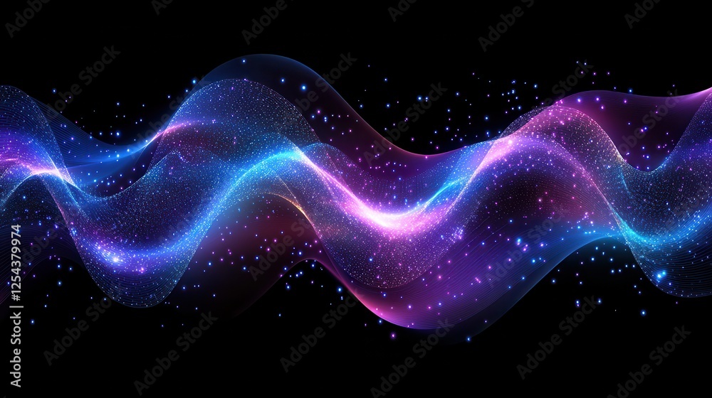 Abstract glowing wave, cosmic energy, dark background, digital art, website header Abstract glowing wave, cosmic energy, dark background, digital art, website header