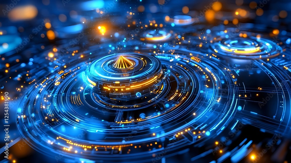 Futuristic Tech Interface, Abstract Data Flow - Abstract backgrounds Futuristic Tech Interface, Abstract Data Flow - Abstract backgrounds