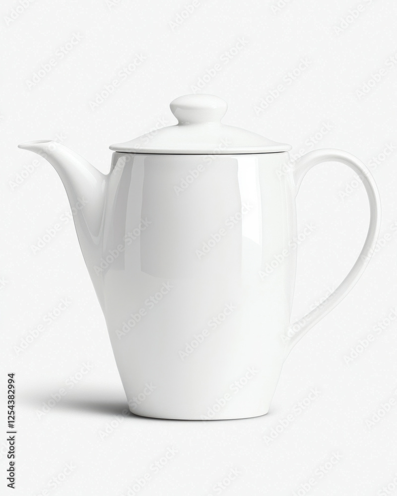 Fototapeta premium Modern ceramic teapot with simple shape, perfect for elegant tea service