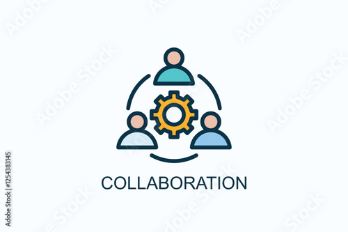 Collaboration Icon Or Logo Isolated Illustration