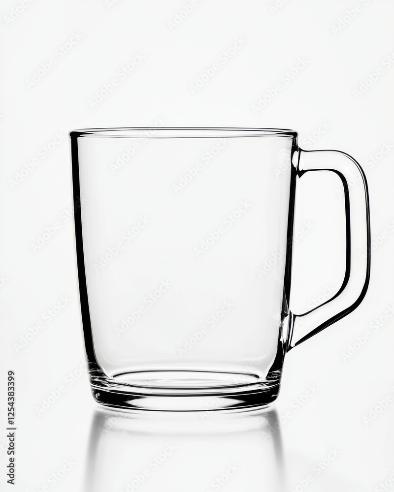 clear glass teacup with simple design and sturdy handle clear glass teacup with simple design and sturdy handle