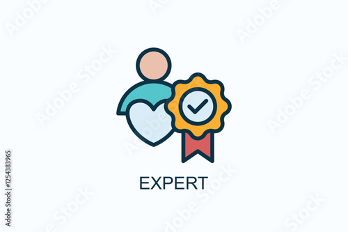 Expert Icon Or Logo Isolated Illustration
