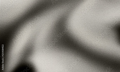 Grey black white glowing abstract gradient shape on black grainy background minimal header cover poster design copy space photo