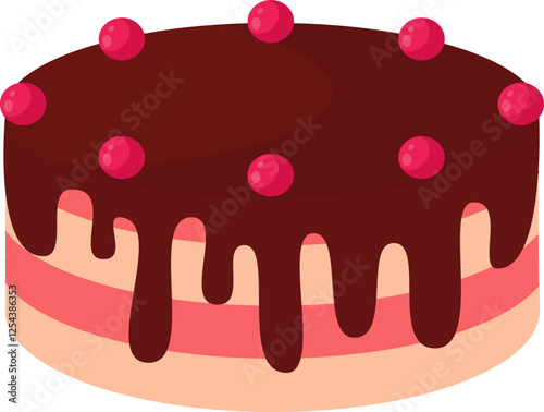 Sweet Strawberry Chocolate Cake