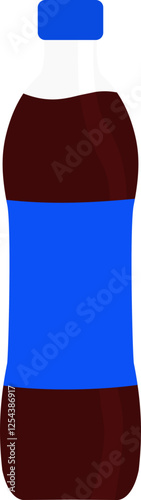 Black bottle cola soda drink illustration
