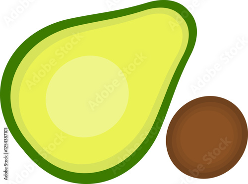 Fresh fruit half cutted avacado photo