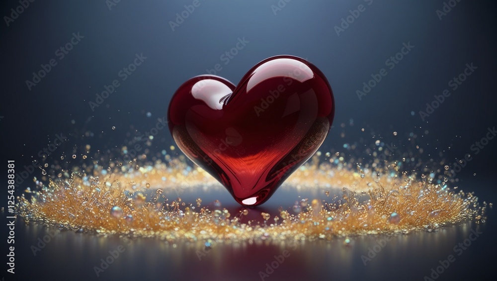 Fototapeta premium red heart with smoke