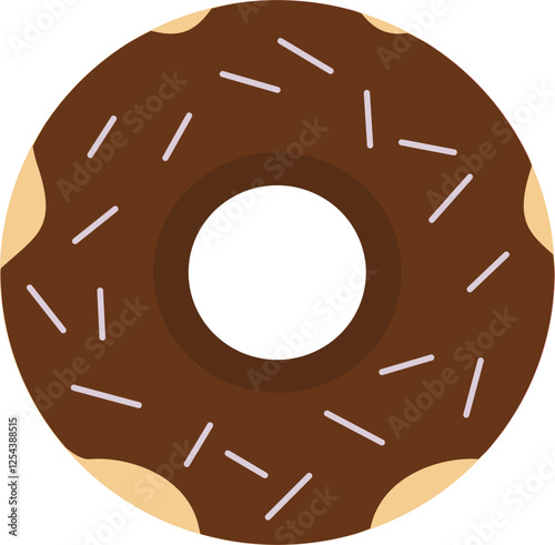 Chocolate donut illustration