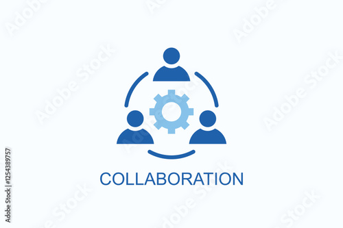 Collaboration Icon Or Logo Isolated Illustration