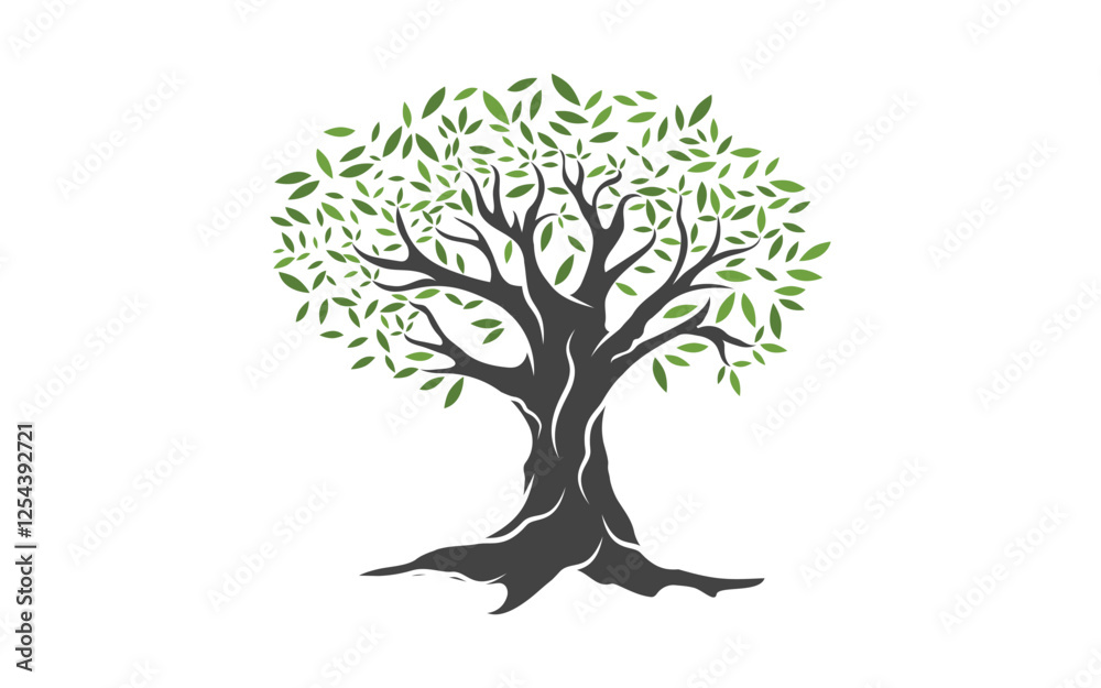 Olive Fruit Tree icon vector illustration design template Olive Fruit Tree icon vector illustration design template