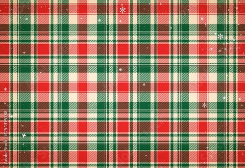 Wallpaper Mural Warm Vintage Plaid for Christmas: Seamless Red, Green, and White Design on Cream, Classic Country Style Fabric with Hand-Stitched Look for Holiday Decor

 Torontodigital.ca