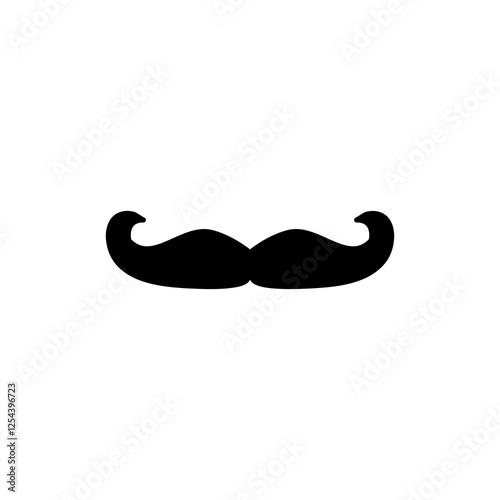 Mustache, fashion, beard icon.vector flat black trendy style illustration for web and app..eps