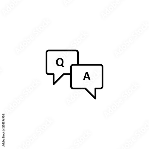 Question answer icon.vector simple linear illustration for web and app..eps
