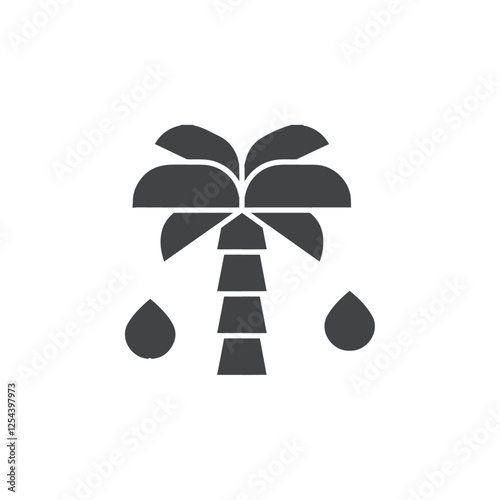 palm oil icon simple filled symbol vector