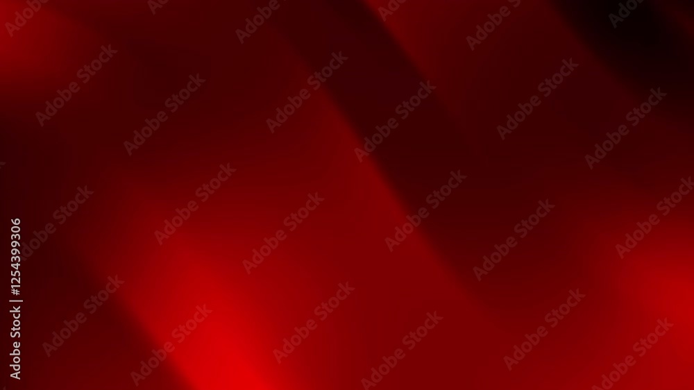 Abstract red waves create a smooth, flowing background with a sense of depth and movement.