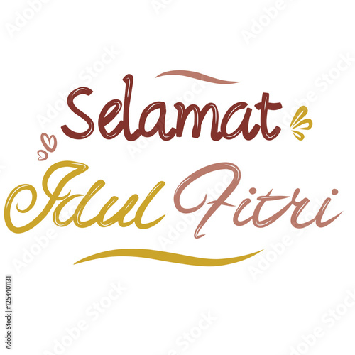Eid al Fitr Lettering in Warm Earth Tone Colour