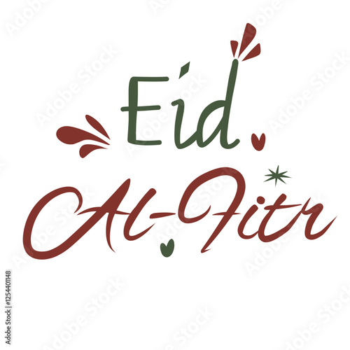 Eid al Fitr Lettering in Warm Earth Tone Colour