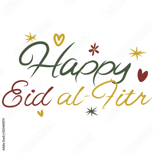 Eid al Fitr Lettering in Warm Earth Tone Colour