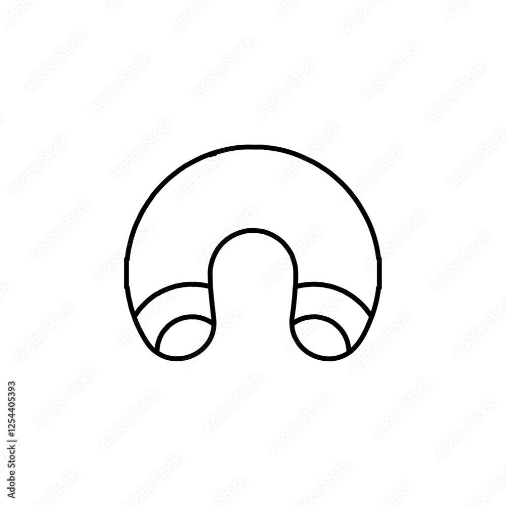 neck pillow icon simple filled symbol vector neck pillow icon simple filled symbol vector