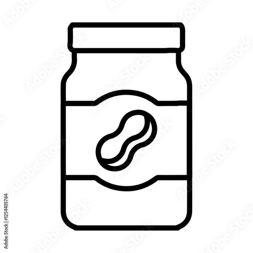 peanut butter icon simple filled symbol vector