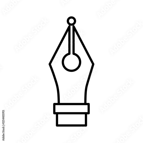 pen nib icon simple filled symbol vector