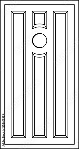 Classic Window Elevation Outline Drawing