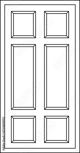 Classic Window Elevation Outline Drawing