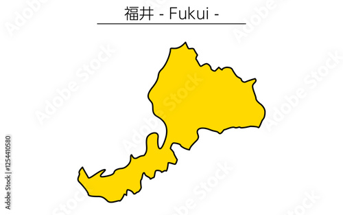Simple map of Fukui prefecture, Japan Region photo