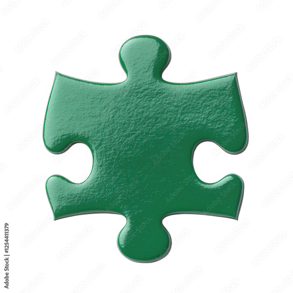 A shiny green puzzle piece with distinct curves and edges, symbolizing problem-solving and connection, Transparent Background. A shiny green puzzle piece with distinct curves and edges, symbolizing problem-solving and connection, Transparent Background.
