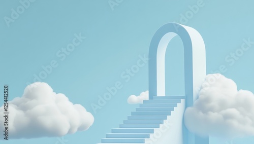 3D Render of Stairway to Heaven