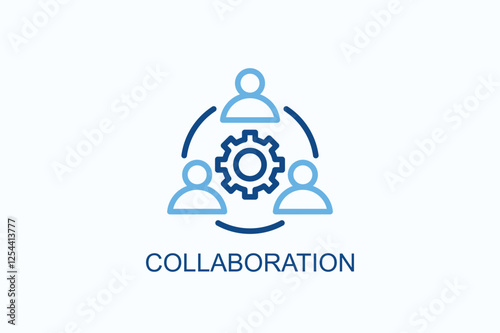Collaboration Icon Or Logo Isolated Illustration