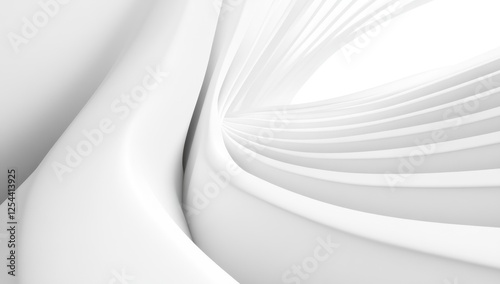Abstract White Swirling Tunnel