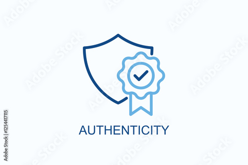 Authenticity Icon Or Logo Isolated Illustration