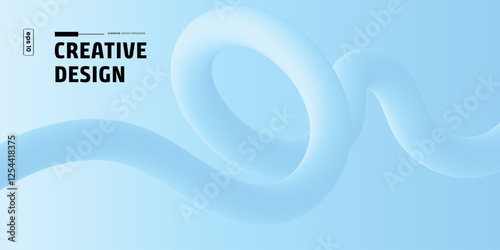 Abstract Blue Swirl Background Creative Design Template