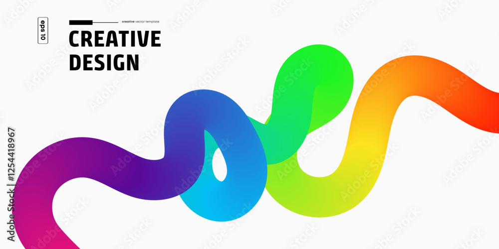 Abstract Rainbow Wave Curves Colorful Creative Design Background Abstract Rainbow Wave Curves Colorful Creative Design Background