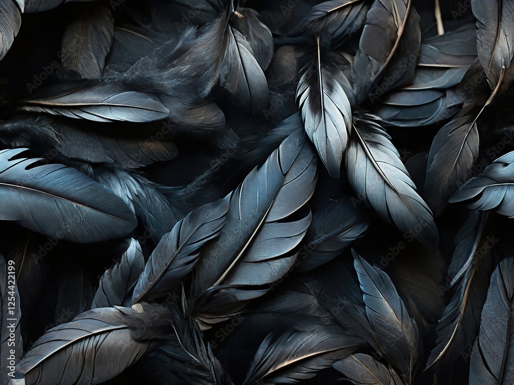 Obraz premium black feathers background