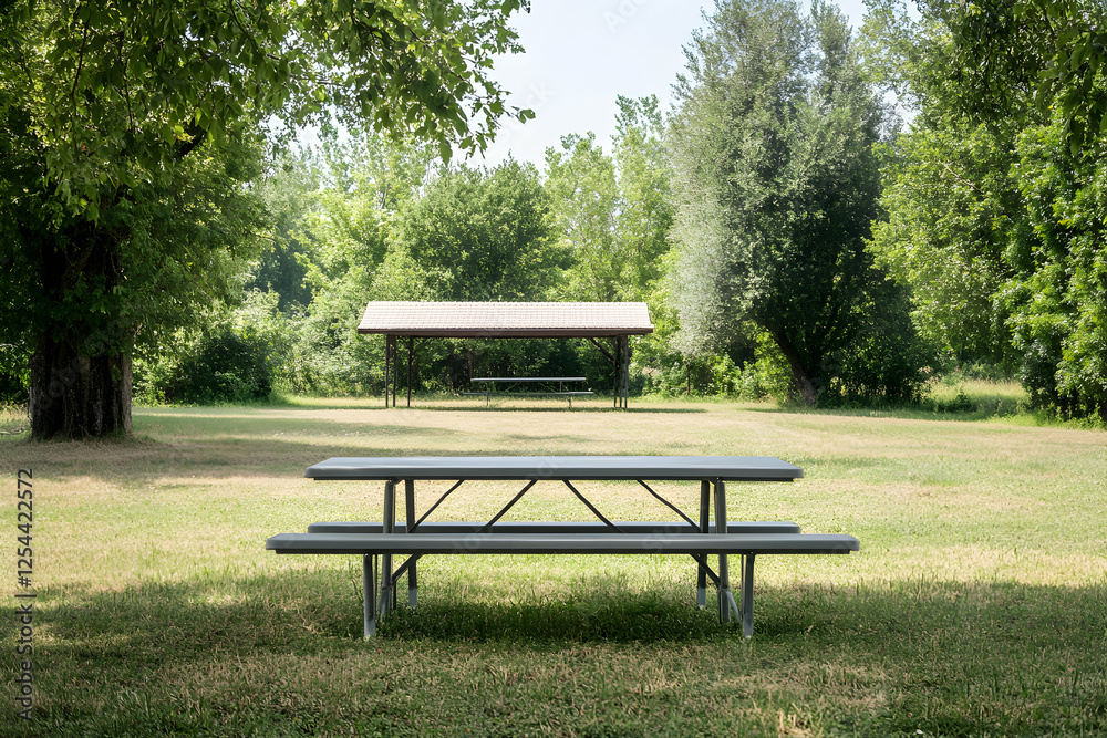 Sun-Dappled Serenity, A Tranquil Picnic Spot Awaits Amidst Lush Greenery, Inviting Moments of Relaxation and Connection with Nature Sun-Dappled Serenity, A Tranquil Picnic Spot Awaits Amidst Lush Greenery, Inviting Moments of Relaxation and Connection with Nature
