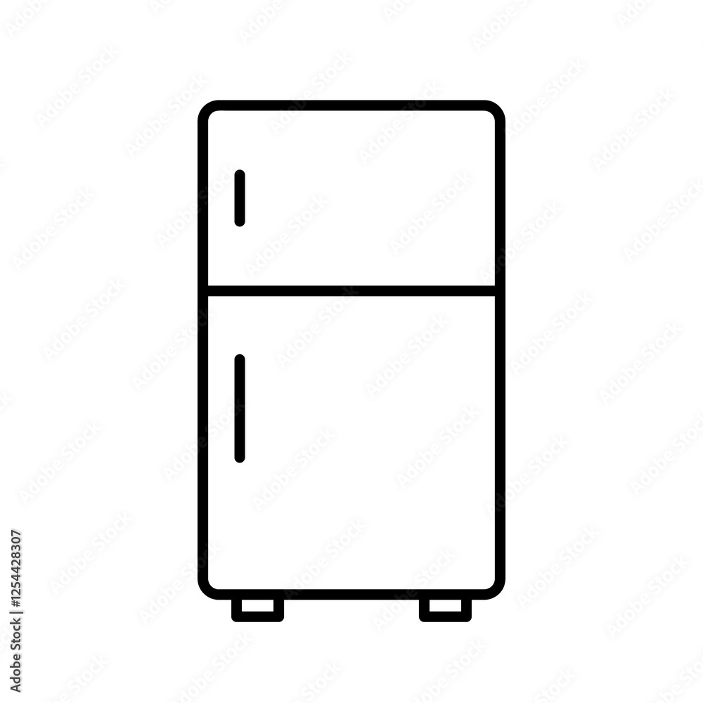 Freezer, refrigerator icon.vector flat black linear illustration for web and app..eps Freezer, refrigerator icon.vector flat black linear illustration for web and app..eps