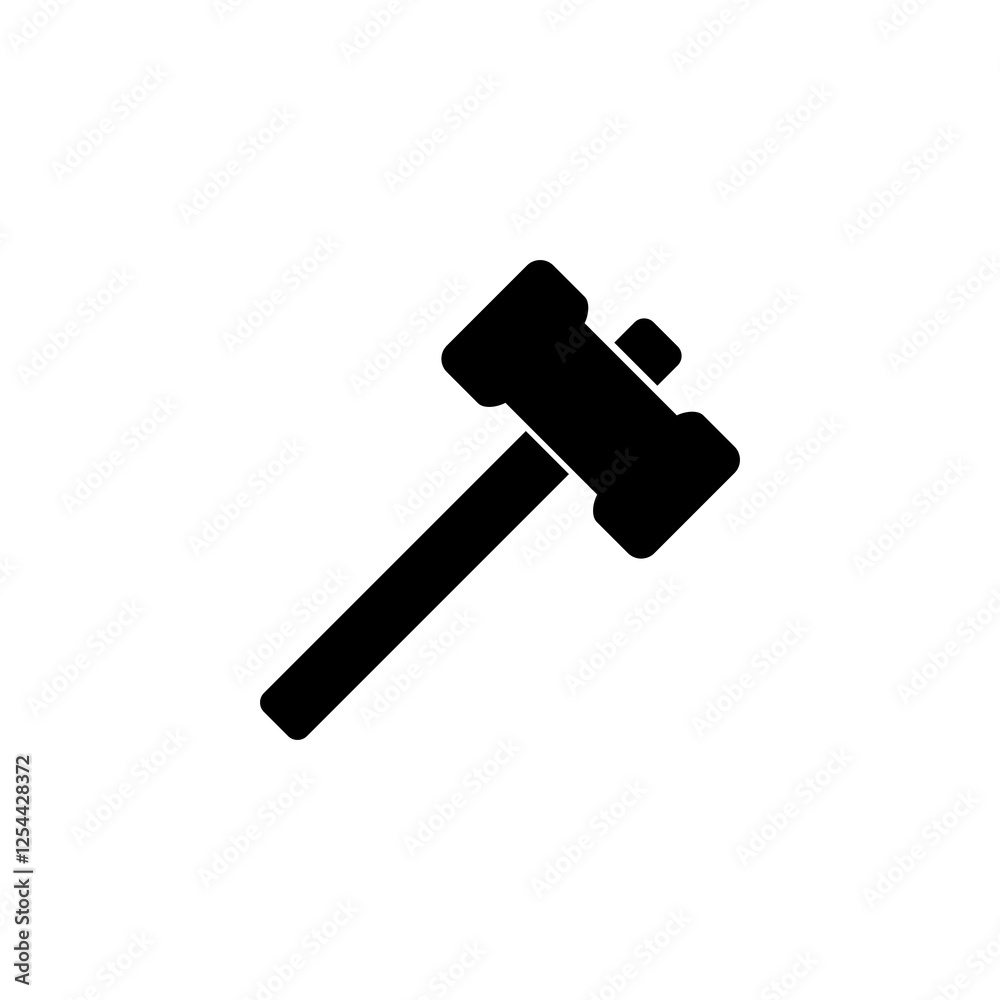 Hammer icon.vector flat black simple illustration for web and app..eps Hammer icon.vector flat black simple illustration for web and app..eps
