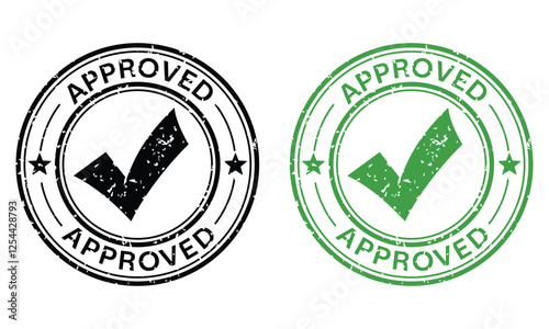 Approved stamp vector template