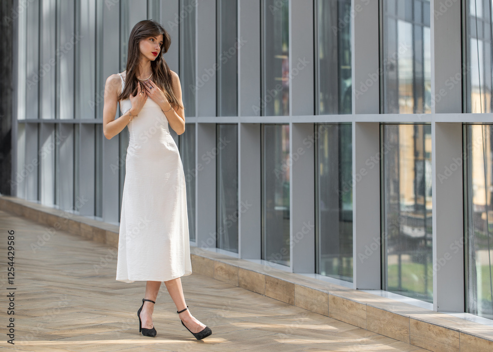 Full body portrait of a young beautiful brunette woman Full body portrait of a young beautiful brunette woman
